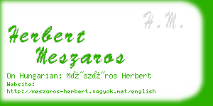 herbert meszaros business card